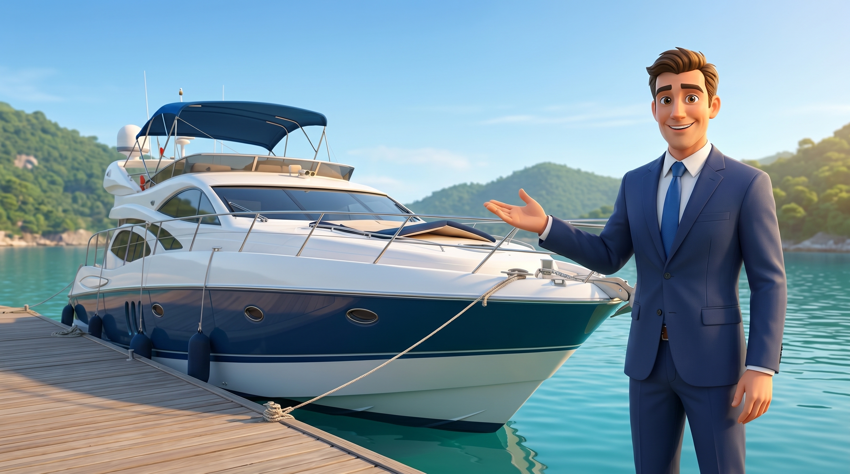 Bote atracado en una marina de Florida