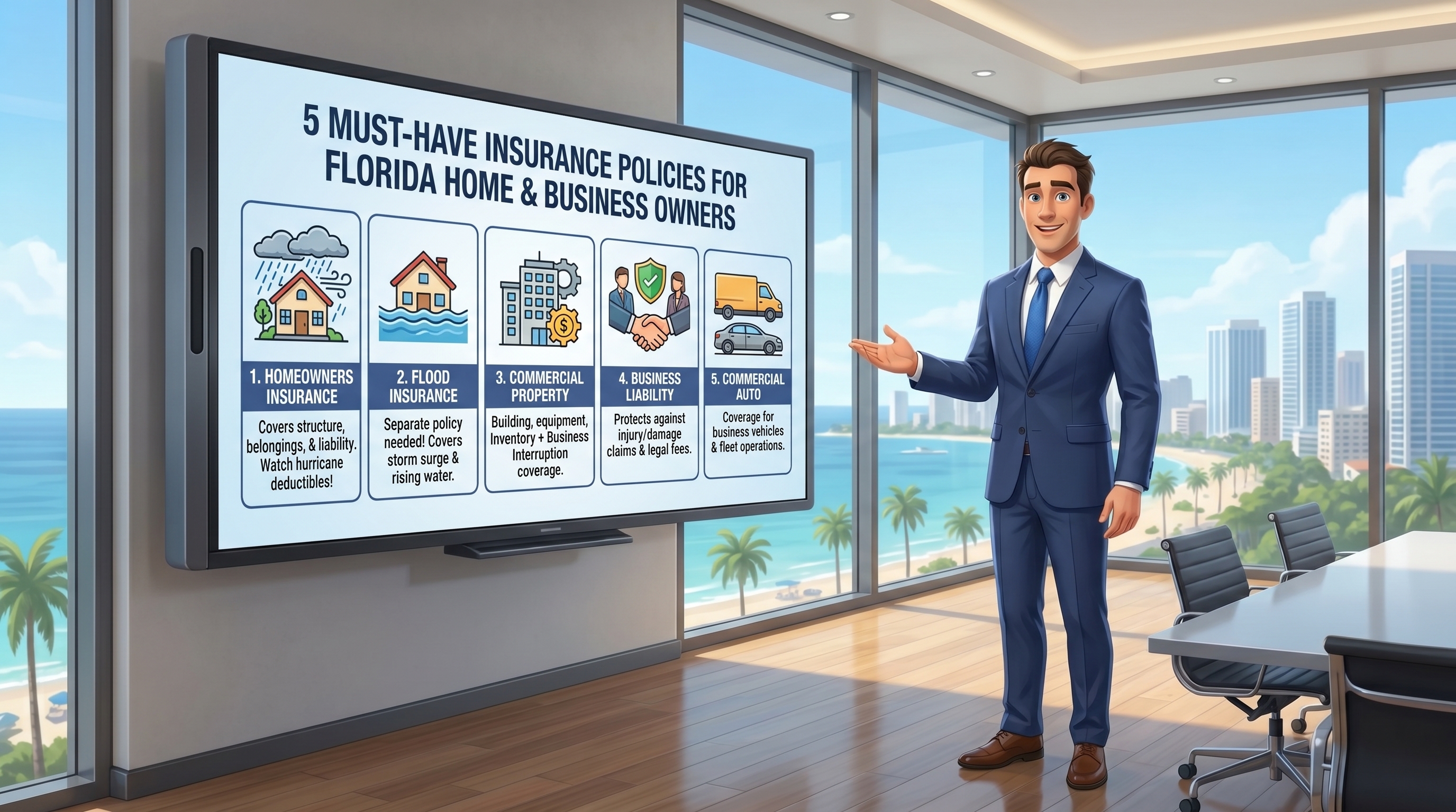 5 Must-Have Insurance Policies for Florida Home and Business Owners
