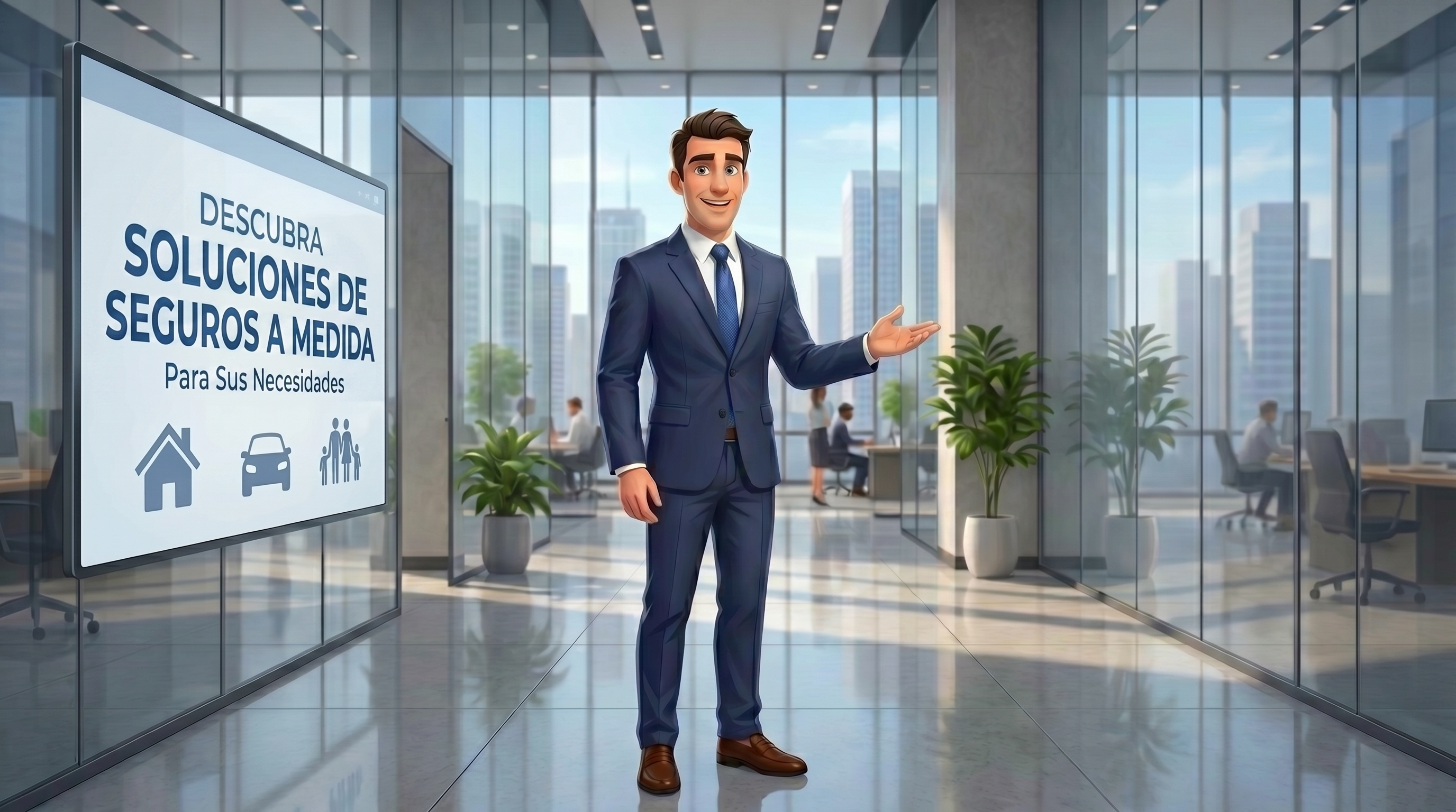 Soluciones de seguros a la medida ilustradas por un concepto de póliza personalizada